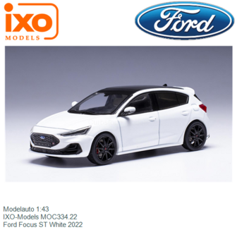 Modelauto 1:43 | IXO-Models MOC334.22 | Ford Focus ST White 2022