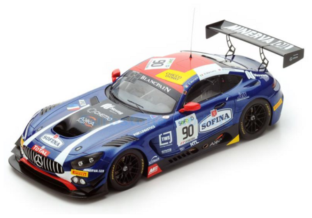 Modelauto 1:18 | Spark 18SB008 | Mercedes Benz AMG GT3 | AKKA ASP 2017 #90 - M.Meadows - E.Mortara - R.Marciello