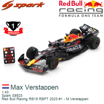 1:43 | Spark S8923 | Red Bull Racing RB19 RBPT 2023 #1 - M.Verstappen