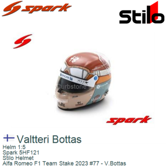 Helm 1:5 | Spark 5HF121 | Stilo Helmet | Alfa Romeo F1 Team Stake 2023 #77 - V.Bottas
