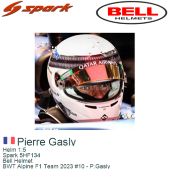 Helm 1:5 | Spark 5HF134 | Bell Helmet | BWT Alpine F1 Team 2023 #10 - P.Gasly
