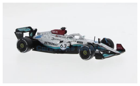 Modelauto 1:64 | Tarmac Works G-F044-GR3 | Mercedes AMG Petronas F1 Team W13 E-Performance 2022 #63