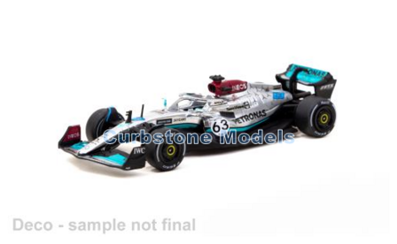 Modelauto 1:64 | Tarmac Works G-F044-GR3 | Mercedes AMG Petronas F1 Team W13 E-Performance 2022 #63