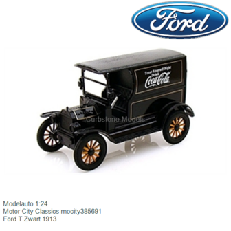 Modelauto 1:24 | Motor City Classics mocity385691 | Ford T Zwart 1913