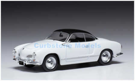 Modelauto 1:43 | IXO-Models CLC421N | Volkswagen Karmann Ghia Coupe White and black 1958