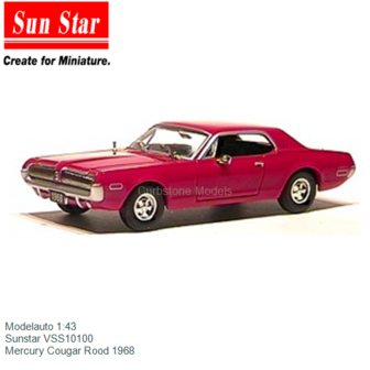 Modelauto 1:43 | Sunstar VSS10100 | Mercury Cougar Rood 1968