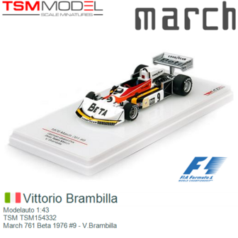 Modelauto 1:43 | TSM TSM154332 | March 761 Beta 1976 #9 - V.Brambilla