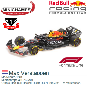 Modelauto 1:43 | Minichamps 410232301 | Oracle Red Bull Racing RB19 RBPT 2023 #1 - M.Verstappen