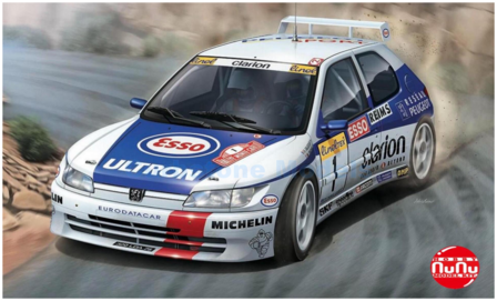 Bouwpakket 1:24 | NuNu Model Kit PN24009 | Peugeot Sport 306 Maxi 1996 #1 - F.Delecour - H.Sauvage