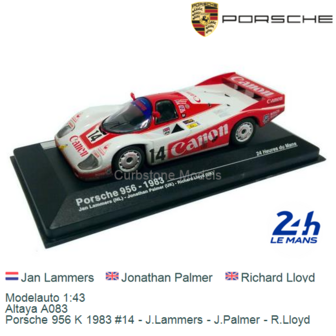 Modelauto 1:43 | Altaya A083 | Porsche 956 K 1983 #14 - J.Lammers - J.Palmer - R.Lloyd
