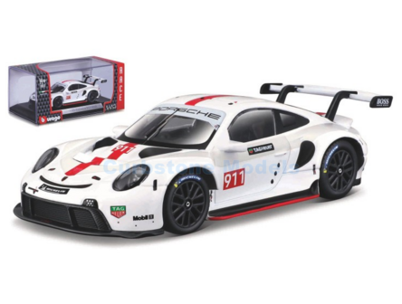 Modelauto 1:43 | Bburago 18-38302 | Porsche 911 GT3 RSR White 2020 #911