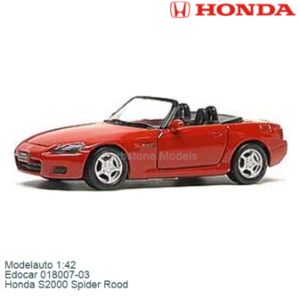 Modelauto 1:42 | Edocar 018007-03 | Honda S2000 Spider Rood