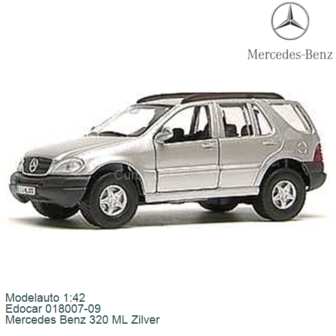 Modelauto 1:42 | Edocar 018007-09 | Mercedes Benz 320 ML Zilver