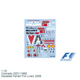 1:18 | Colorado DEC11868 | Decalset Ferrari Full Livery 2006