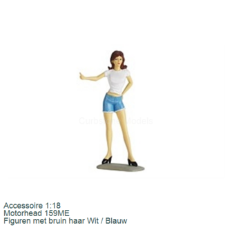 Accessoire 1:18 | Motorhead 159ME | Figuren met bruin haar Wit / Blauw