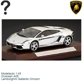 Modelauto 1:43 | Diversen A05 | Lamborghini Gallardo Chroom