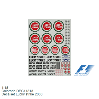 1:18 | Colorado DEC11813 | Decalset Lucky strike 2000