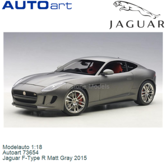 Modelauto 1:18 | Autoart 73654 | Jaguar F-Type R Matt Gray 2015