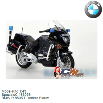 Modelauto 1:43 | SpecialsC 183059 | BMW R 850RT Donker Blauw