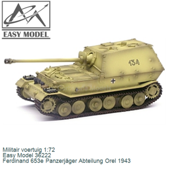 Militair voertuig 1:72 | Easy Model 36222 | Ferdinand 653e Panzerj&auml;ger Abteilung Orel 1943