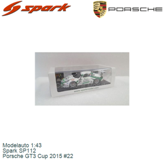Modelauto 1:43 | Spark SP112 | Porsche GT3 Cup 2015 #22