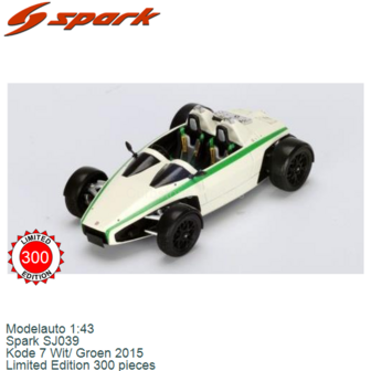 Modelauto 1:43 | Spark SJ039 | Kode 7 Wit/ Groen 2015