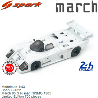 Modelauto 1:43 | Spark SJ022 | March 85 G Nissan NISMO 1985