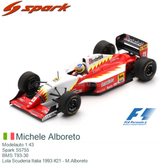 Modelauto 1:43 | Spark S5755 | BMS T93-30 | Lola Scuderia Italia 1993 #21 - M.Alboreto