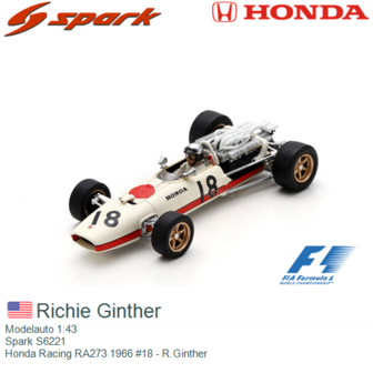Modelauto 1:43 | Spark S6221 | Honda Racing RA273 1966 #18 - R.Ginther