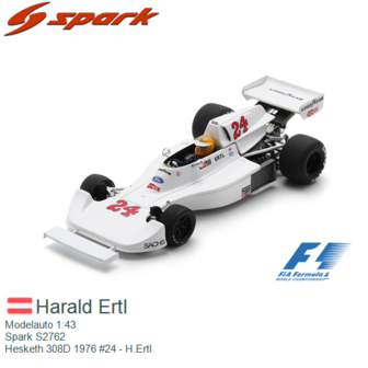 Modelauto 1:43 | Spark S2762 | Hesketh 308D 1976 #24 - H.Ertl