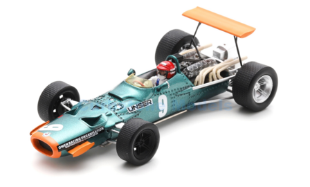 Modelauto 1:43 | Spark S5704 | BRM P138 1968 #9 - B.Unser