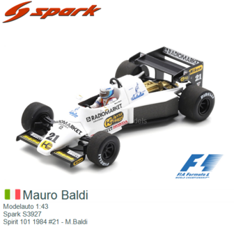 Modelauto 1:43 | Spark S3927 | Spirit 101 1984 #21 - M.Baldi