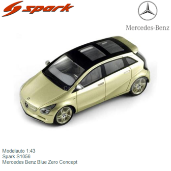 Modelauto 1:43 | Spark S1056 | Mercedes Benz Blue Zero Concept