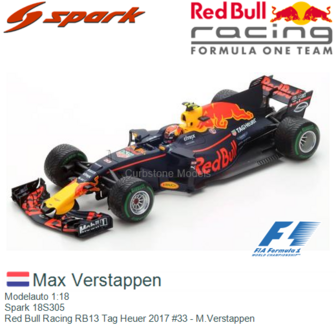 Modelauto 1:18 | Spark 18S305 | Red Bull Racing RB13 Tag Heuer 2017 #33 - M.Verstappen