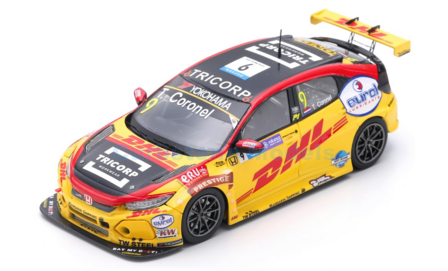 Modelauto 1:43 | Spark SA181 | Honda Civic Type-R TCR | Boutsen Ginion Racing 2018 #9 - T.Coronel