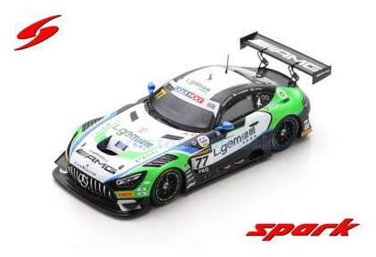 Modelauto 1:43 | Spark AS052 | Mercedes Benz AMG GT3 | Craft Bamboo 2020 #77 - Y.Buurman - L.Stolz - M.Engel