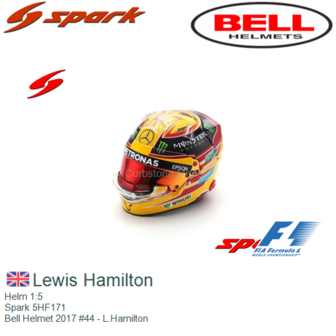 Helm 1:5 | Spark 5HF171 | Bell Helmet 2017 #44 - L.Hamilton