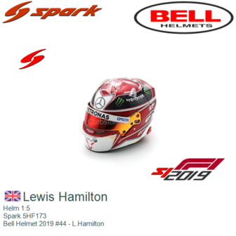 Helm 1:5 | Spark 5HF173 | Bell Helmet 2019 #44 - L.Hamilton