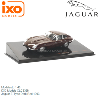 Modelauto 1:43 | IXO-Models CLC339N | Jaguar E-Type Dark Red 1963