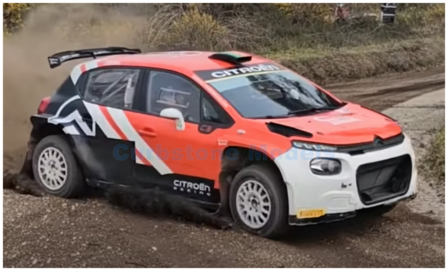 Modelauto 1:43 | IXO-Models RAM975B-SP.22 | Citroen C3 Rally2 2025 - L.Stroll - E.Pinto