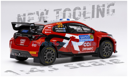 Modelauto 1:43 | IXO-Models RAM955.22 | Toyota Gazoo Racing GT Yaris Rally2 WRC 2024 #39 - J.Latvala - J.H&auml;nninen