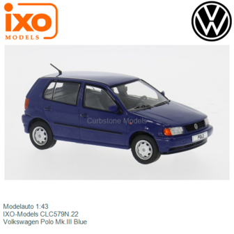 Modelauto 1:43 | IXO-Models CLC579N.22 | Volkswagen Polo Mk.III Blue