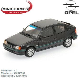 Modelauto 1:43 | Minichamps 400045901 | Opel Kadett E Zwart 1989