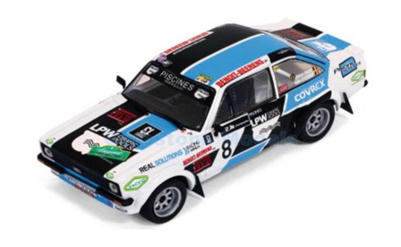 Modelauto 1:43 | IXO-Models RAC247 | Ford Escort RS Mk.2 Blauw/ Wit 2014 #8 - P.Snijers - E.Eggermont