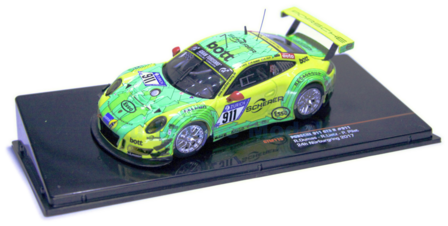 Modelauto 1:43 | IXO-Models GTM115 | Porsche 911 GT3 R | Manthey Racing 2017 #911 - R.Lietz - P.Pilet - R.Dumas