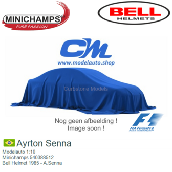 Modelauto 1:10 | Minichamps 540388512 | Bell Helmet 1985 - A.Senna