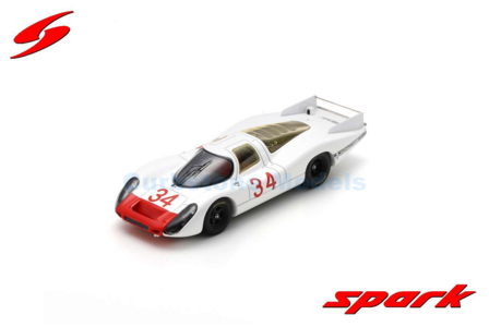 Modelauto 1:43 | Spark S9241 | Porsche System Engineering 908 LH 1968 #34 - R.Stommelen