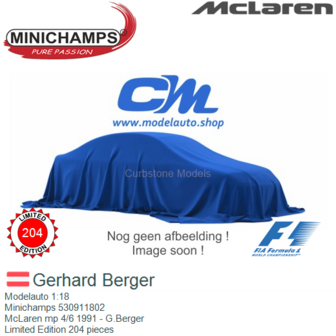 Modelauto 1:18 | Minichamps 530911802 | McLaren mp 4/6 1991 - G.Berger
