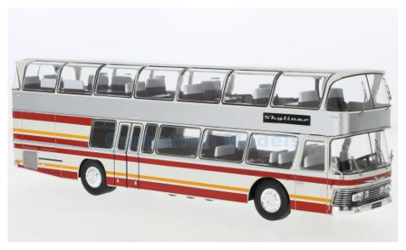 Modelauto 1:43 | IXO-Models BUS033LQ | Neoplan NH 22L Skyliner White and Red 1983