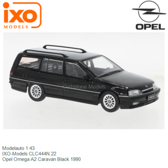 Modelauto 1:43 | IXO-Models CLC444N.22 | Opel Omega A2 Caravan Black 1990